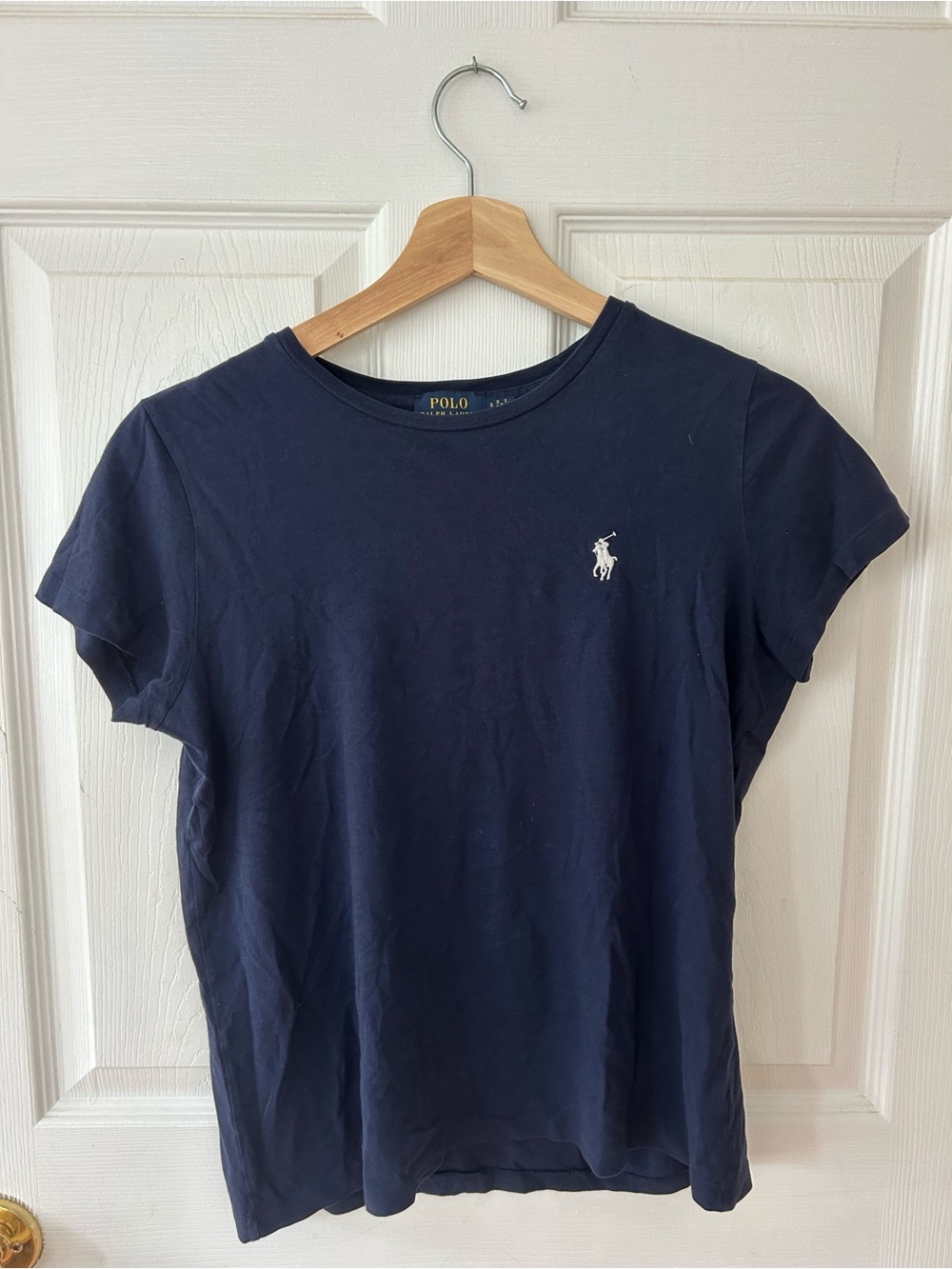Ralph Lauren Navy Short-Sleeve Crewneck Tee with White Pony